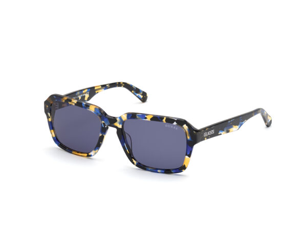 sunglasses guess square yellow blue uvprotection women