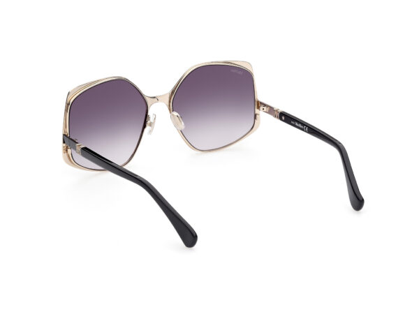 sunglasses maxmara metal silver black purple lenses degrade gradient oversized women uvprotection