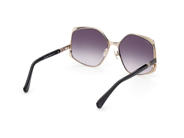 sunglasses maxmara metal silver black purple lenses degrade gradient oversized women uvprotection