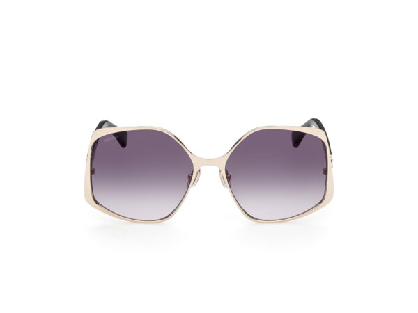 sunglasses maxmara metal silver black purple lenses degrade gradient oversized women uvprotection