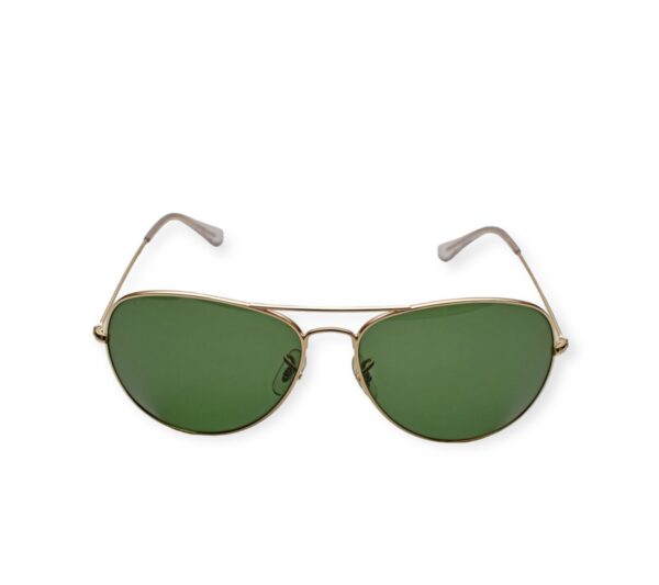 sunglasses 3guys men women unisex aviator shape gold metallic green crystal lenses uvprotection