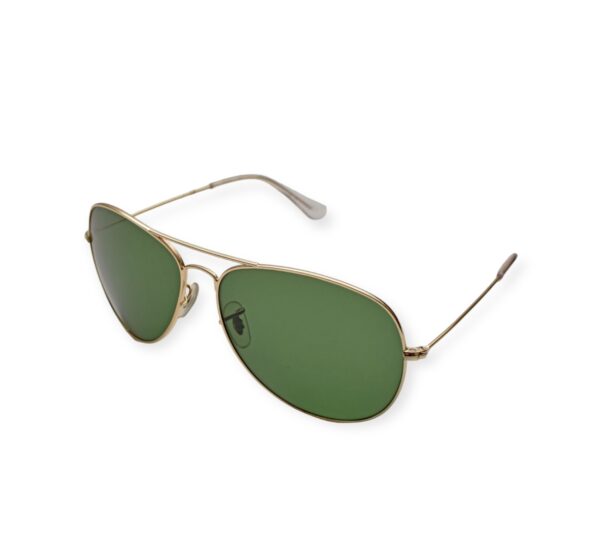 sunglasses 3guys men women unisex aviator shape gold metallic green crystal lenses uvprotection