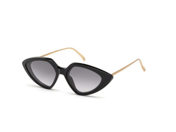 sunglasses sportmax maxmara black triangle gold fume degrade lenses gradient women uvprotection