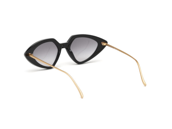 sunglasses sportmax maxmara black triangle gold fume degrade lenses gradient women uvprotection