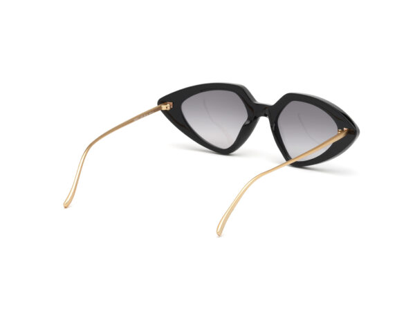 sunglasses sportmax maxmara black triangle gold fume degrade lenses gradient women uvprotection