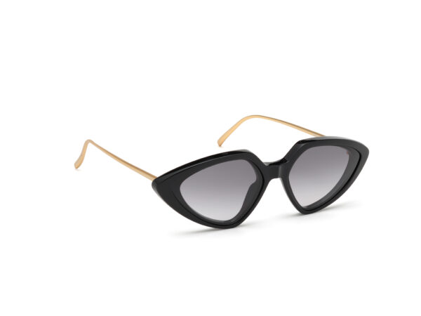 sunglasses sportmax maxmara black triangle gold fume degrade lenses gradient women uvprotection