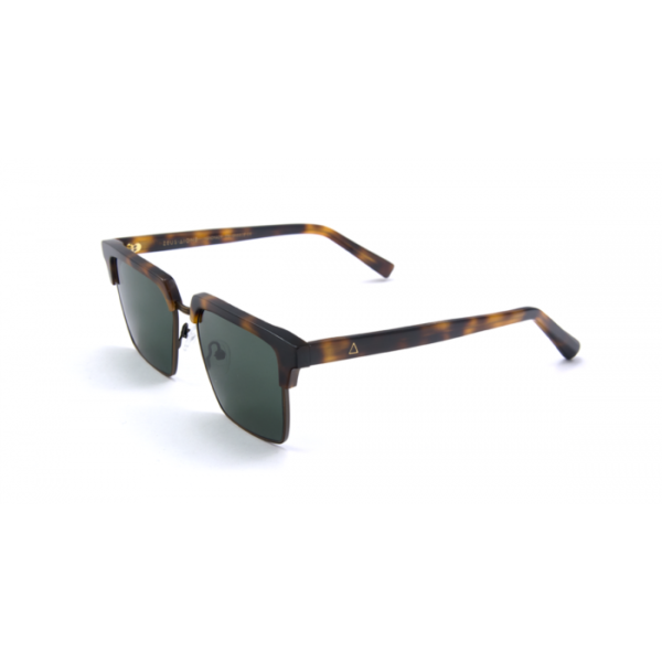 sunglasses zeus dione hector square clubmaster brown havana g15 dark green lenses by zeiss men women uvprotection