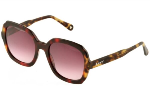 sunglasses envy women square dark red and brown havana acetate dark red gradient lenses antireflex degrade uvprotection