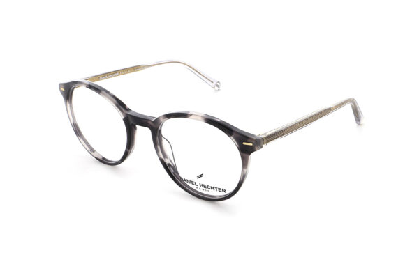 frame glasses daniel hechter men women round black grey acetate transparent crystal sides