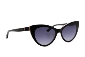 sunglasses guess cat-eye black acetate fume lenses gradient pinkribbon uvprotection