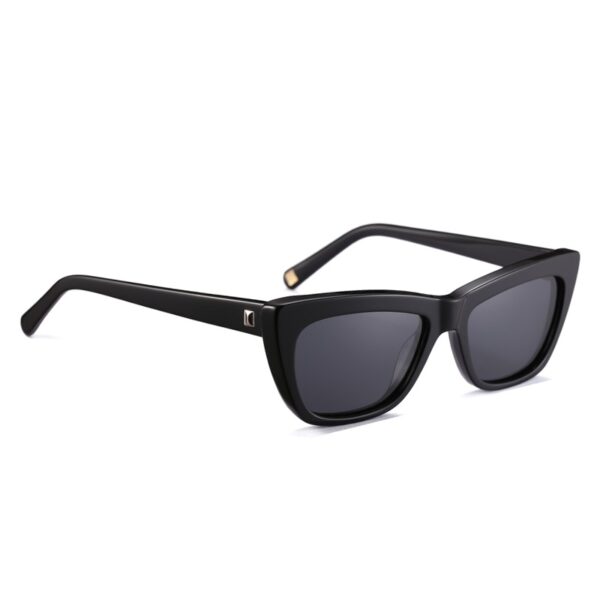 sunglasses women charles dumpiad 1972 black acetate butterfly fume polarized lenses uvprotection