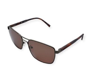 sunglasses hoffman men american optikal type brown metallic brown havana acetate temples brown crystallic lenses antireflex coat uvprotection