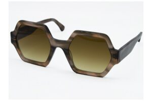 sunglasses el greco oversized polygon brown acetate brown gradient degrade lenses uvprotection women