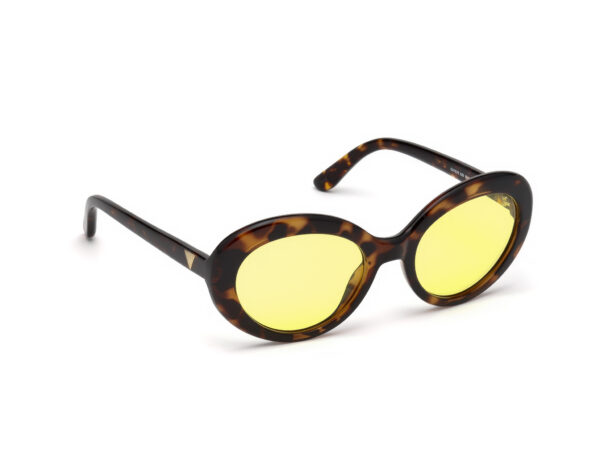 sunglasses guess brown havana yellow lenses women uvprotection