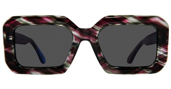 sunglasses urban owl acetate square dark red fume lenses women uvprotection