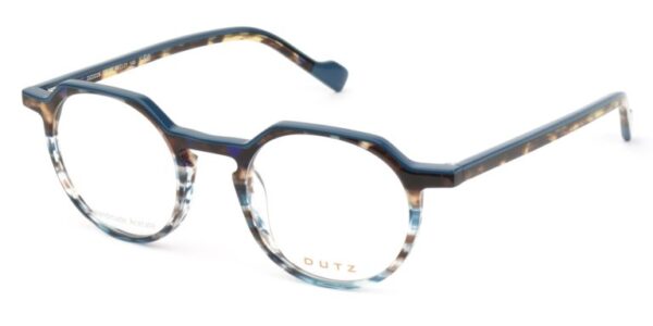 frame glasses dutz men eomen round shape blue brown grey tricolour acetate