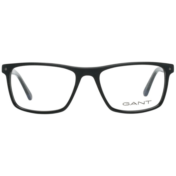 frame gant men women rectangle black acetate