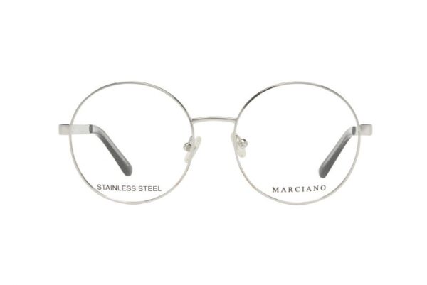 frame guess by marciano women round stainless steel silver strass sides