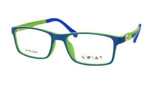 frame glasses kids kwiat boys girls rectangular blue front green backside