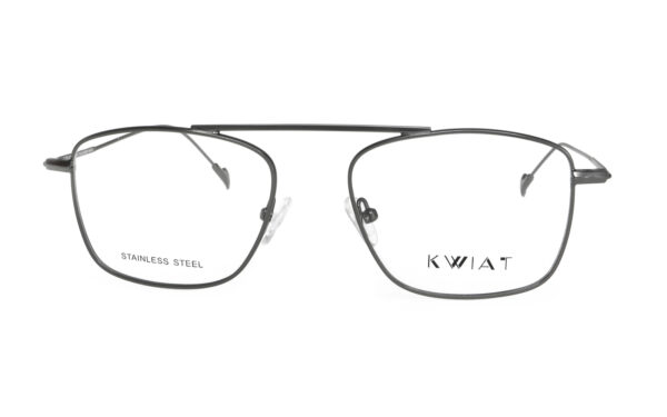 frame glasses kwiat men women gun metal grey square metal