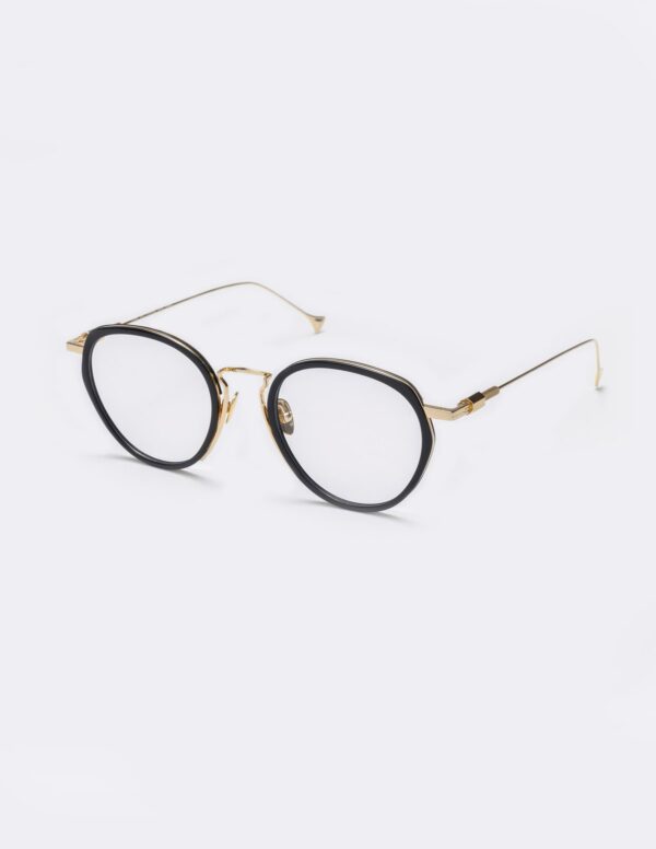 frames haze new york handmade women golden metal titanium black acetate round