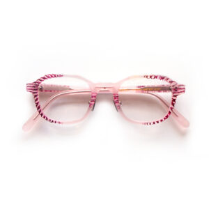 frame glasses ugly bell square small handcrafted pink acetate red details women