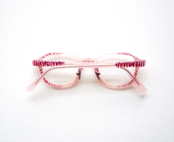 frame glasses ugly bell square small handcrafted pink acetate red details women