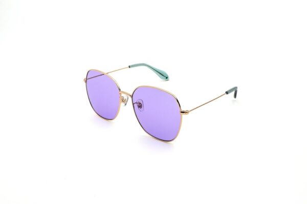 sunglasses mujosh women oversized square metal pink gold purple lenses uvprotection