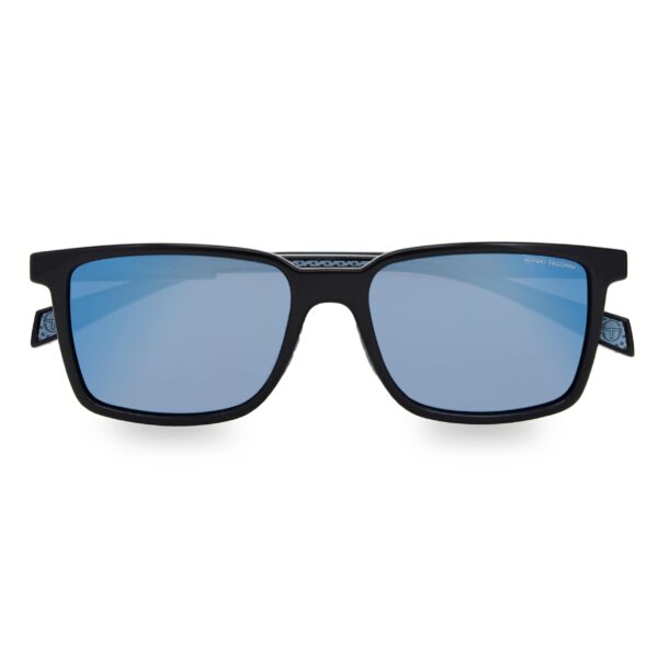Sunglasses sergio tacchini black acetate square men blue mirror lenses uvprotection men