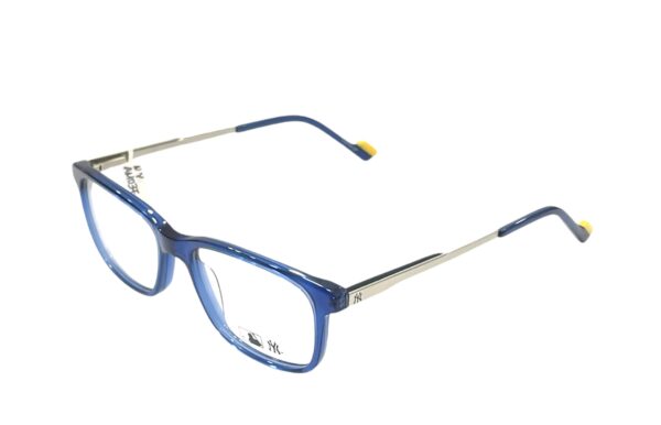 frame glasses new york yankees boys teenagers square shape blue acetate metallic silver temples