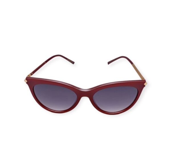 sunglasses ana hickmann women butterfly dark red gold acetate fume gradient lenses degrade uvprotection