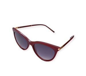 sunglasses ana hickmann women butterfly dark red gold acetate fume gradient lenses degrade uvprotection