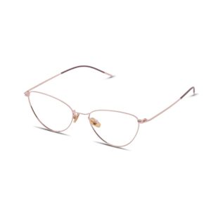 frame glasses les pieces uniques women butterfly titanium metal pink gold