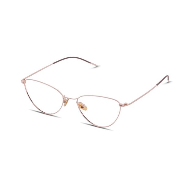 frame glasses les pieces uniques women butterfly titanium metal pink gold