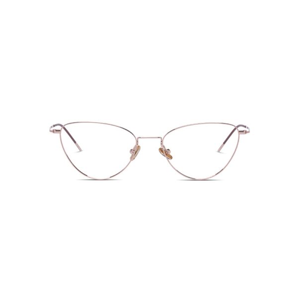 frame glasses les pieces uniques women butterfly titanium metal pink gold