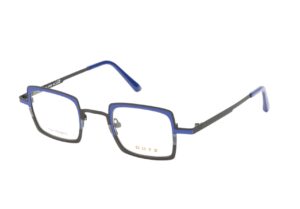 frame glasses dutz square metal black blue small