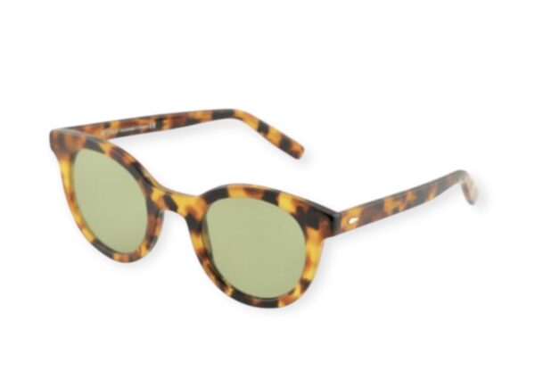 sunglasses el greco women round brown havana acetate green lenses uvprotection