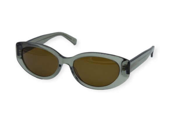 sunglasses el greco women oval crystal grey acetate brown lenses uvprotection