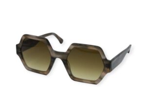 sunglasses el greco oversized polygon brown acetate brown gradient degrade lenses uvprotection women