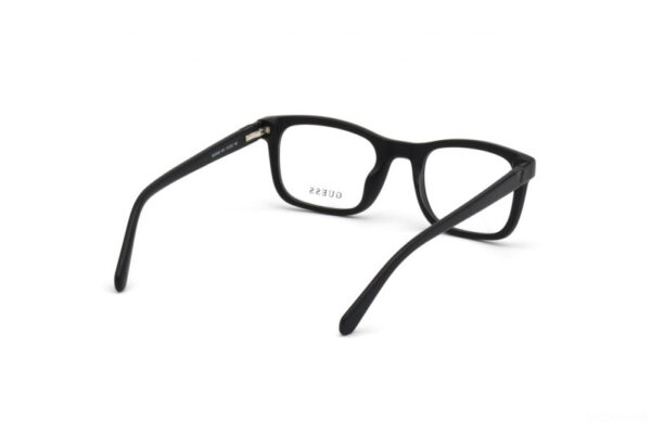 frame guess square men women black matte acetate