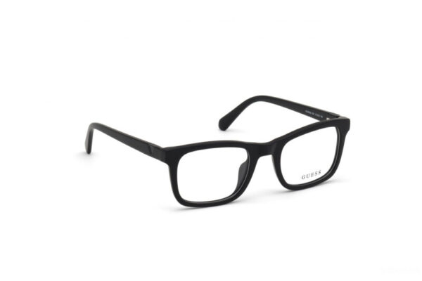 frame guess square men women black matte acetate