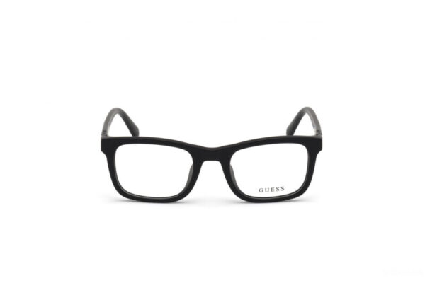 frame guess square men women black matte acetate