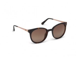 sunglasses guess women round brown havana lenses polarized uvprotection