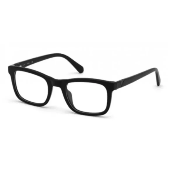 frame guess square men women black matte acetate