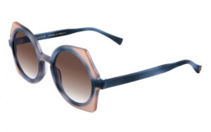 sunglasses zeus dione grey blue pink acetate brown lenses by zeiss gradient degrade polygon uvprotection women