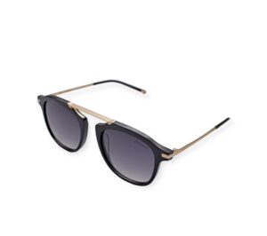 sunglasses hickmann square gold metal black acetate fume gradient lenses women uvprotection