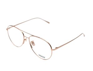 eyeglasses les pieces uniques men women unisex aviator shape titanium frame metallic rose gold color