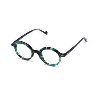 frame glasses les pieces uniques round green tortoiseshell acetate