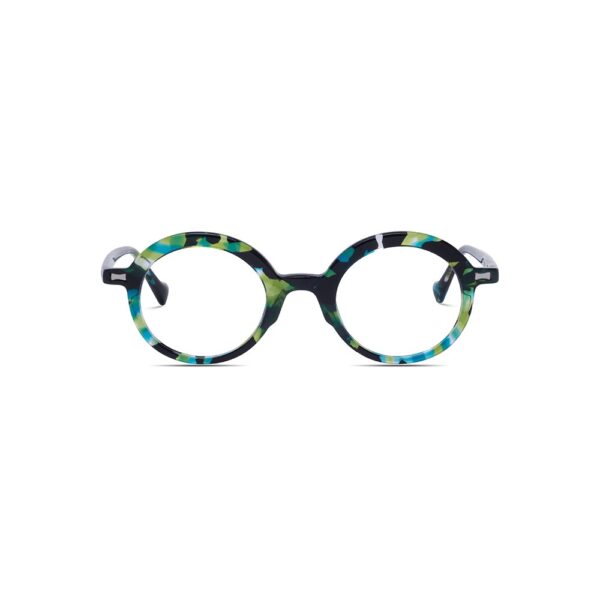 frame glasses les pieces uniques round green tortoiseshell acetate