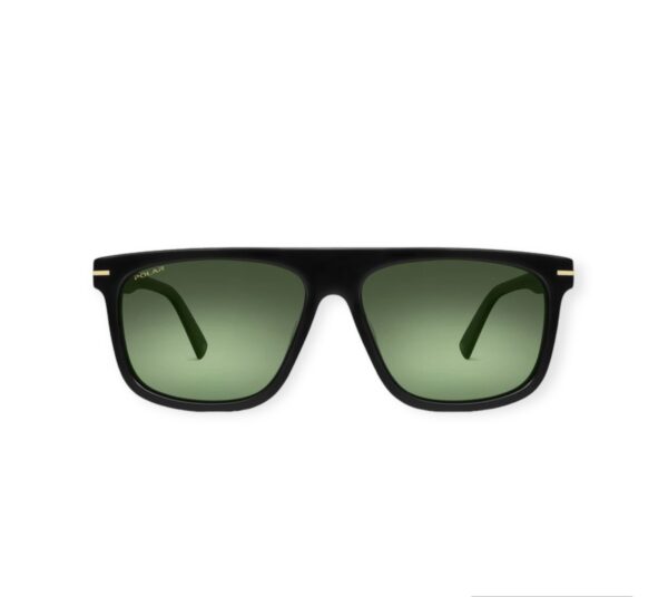 sunglasses polar men women square black acetate green lenses polarized antireflex uvprotection